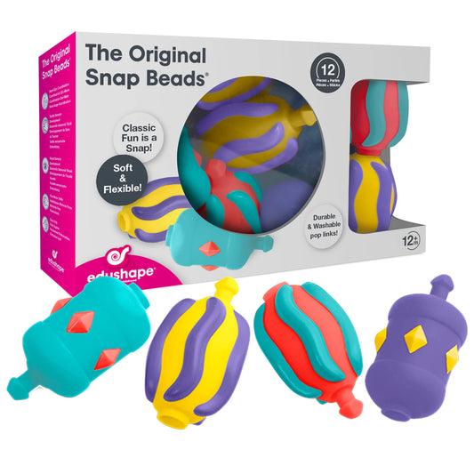 Sensory Snap Beads 12 pieces - Conectores de Bebes 12 Piezas