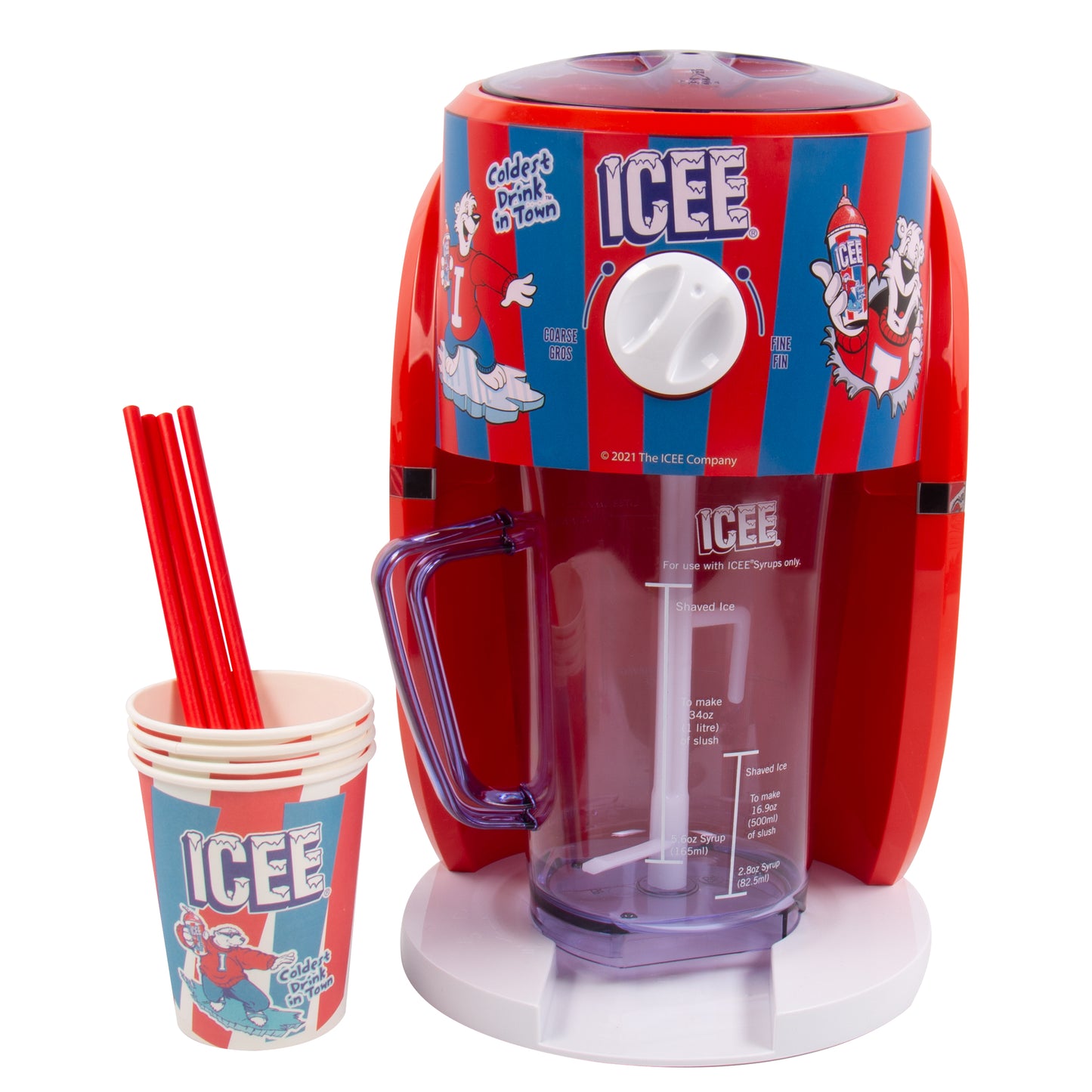 Maquina ICEE Pequeña - Incluye 4 Vasos y Carrizos