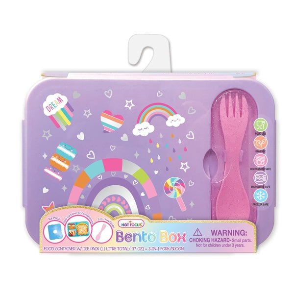 Bento Box de Arcoiris con Utensilios