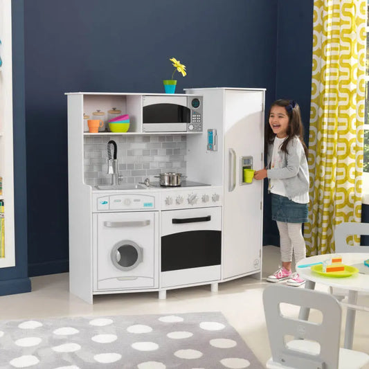 Cocina Grande Blanca - Large Play Kitchen - Con Luces y Sonidos