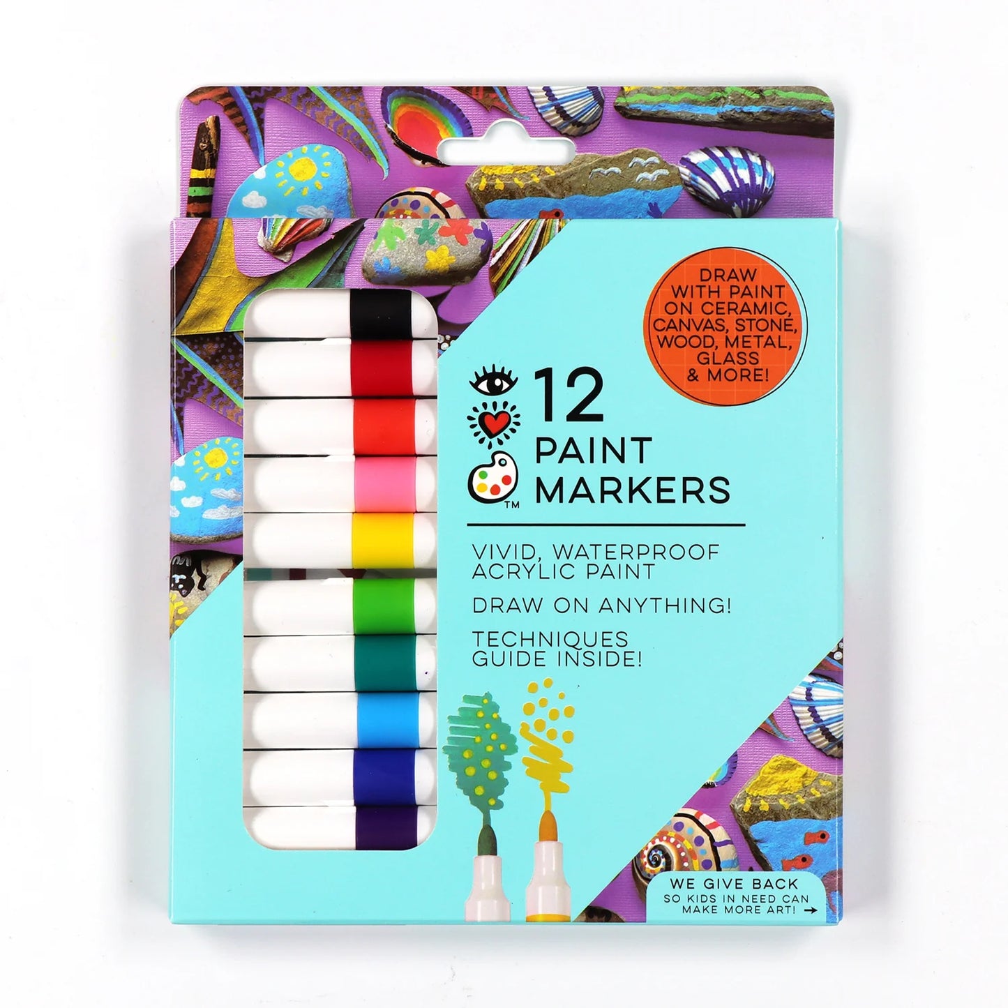 iHeartArt 12 Acrylic Paint Markers - Marcadores de Pintura Acrilica