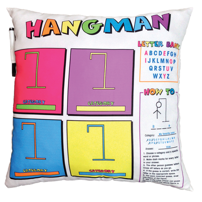 Almohada de Juegos de Mesa Hangman y Candy Dots