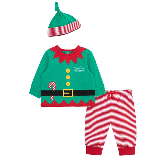 Pijama de Navidad de Duende con Gorrito