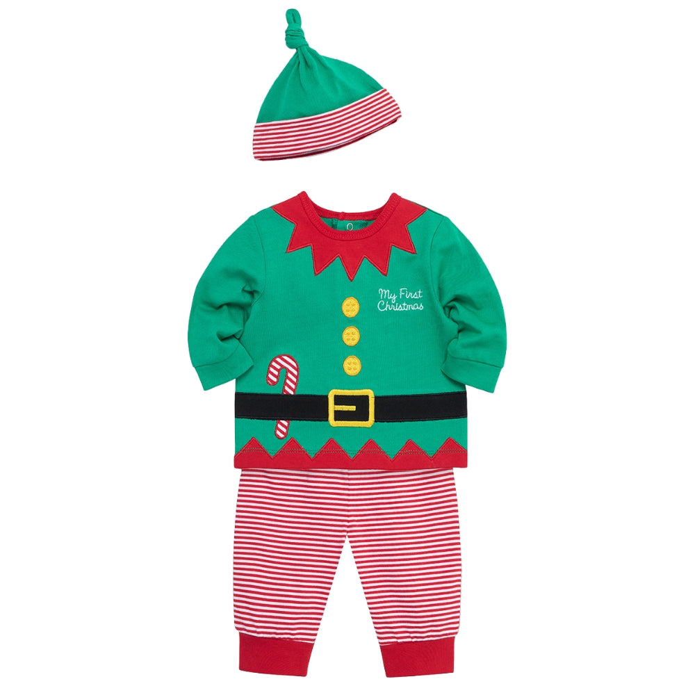 Pijama de Navidad de Duende con Gorrito