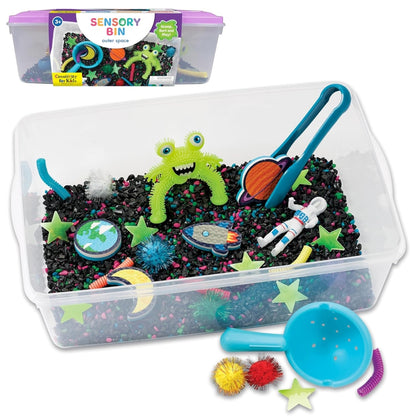 Sensory Bin Outer Space - Bin Sensorial del Espacio