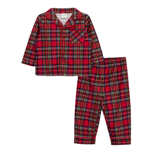 Pijama Navidad de Cuadritos - Camisa de Botones y Pantalon