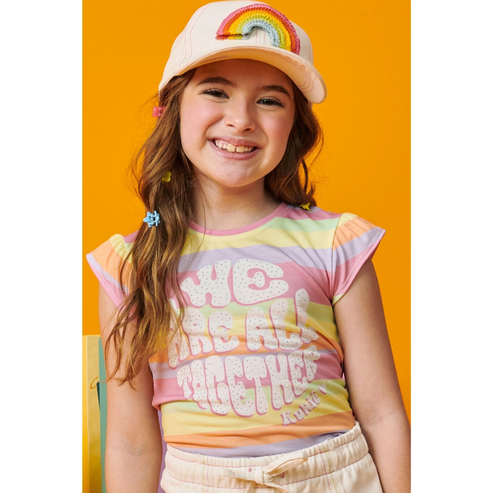 Gorra Blanca con Arcoiris