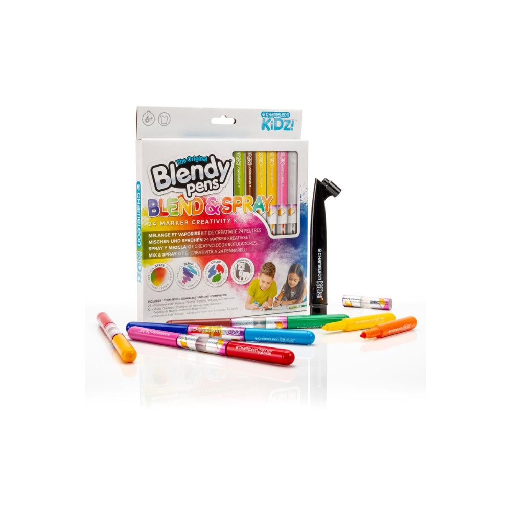 Set de Plumas y Pintura de Spray 24 - The Original Blendy Pens Blend & Spray 24 Markers