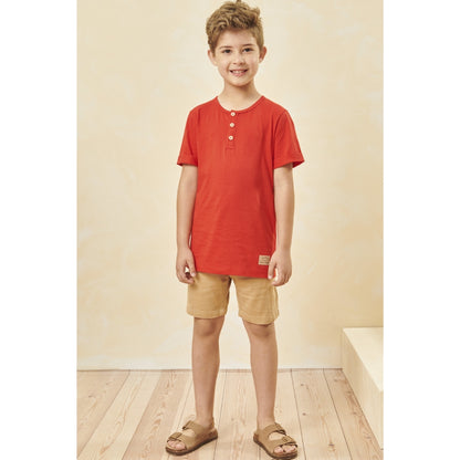 Conjunto de Varon - Polo Roja y Short Khaki