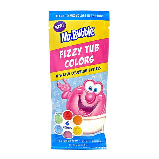 Mr Bubble Fizzy Tub Colors Assorted Bathwater Colors - 9 Pastillas de Colores