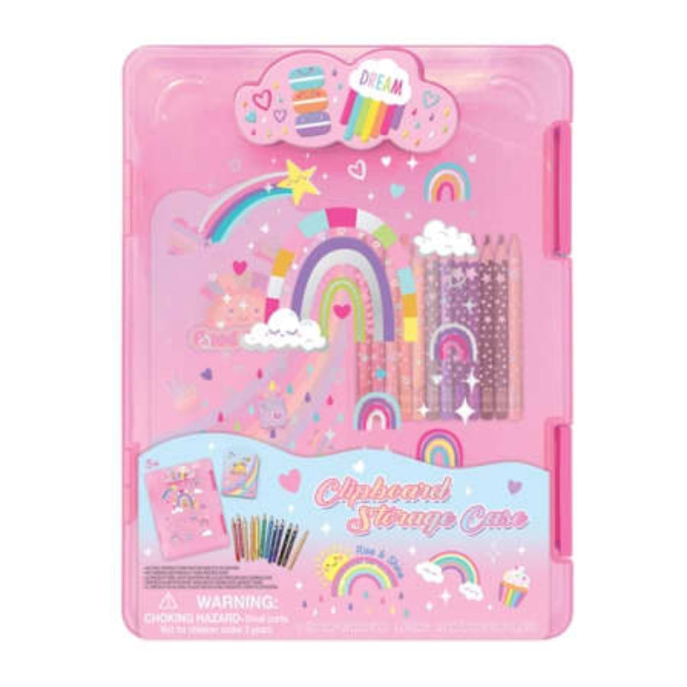 Set de Stationary - Clipboard Storage Case - Arcoiris