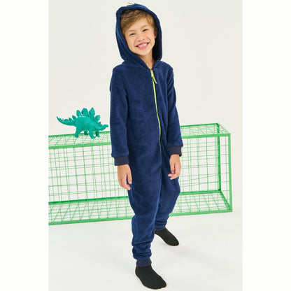 Pijama de Niño 1 Pieza con Zipper Manga Larga