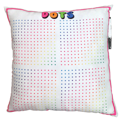 Almohada de Juegos de Mesa Hangman y Candy Dots