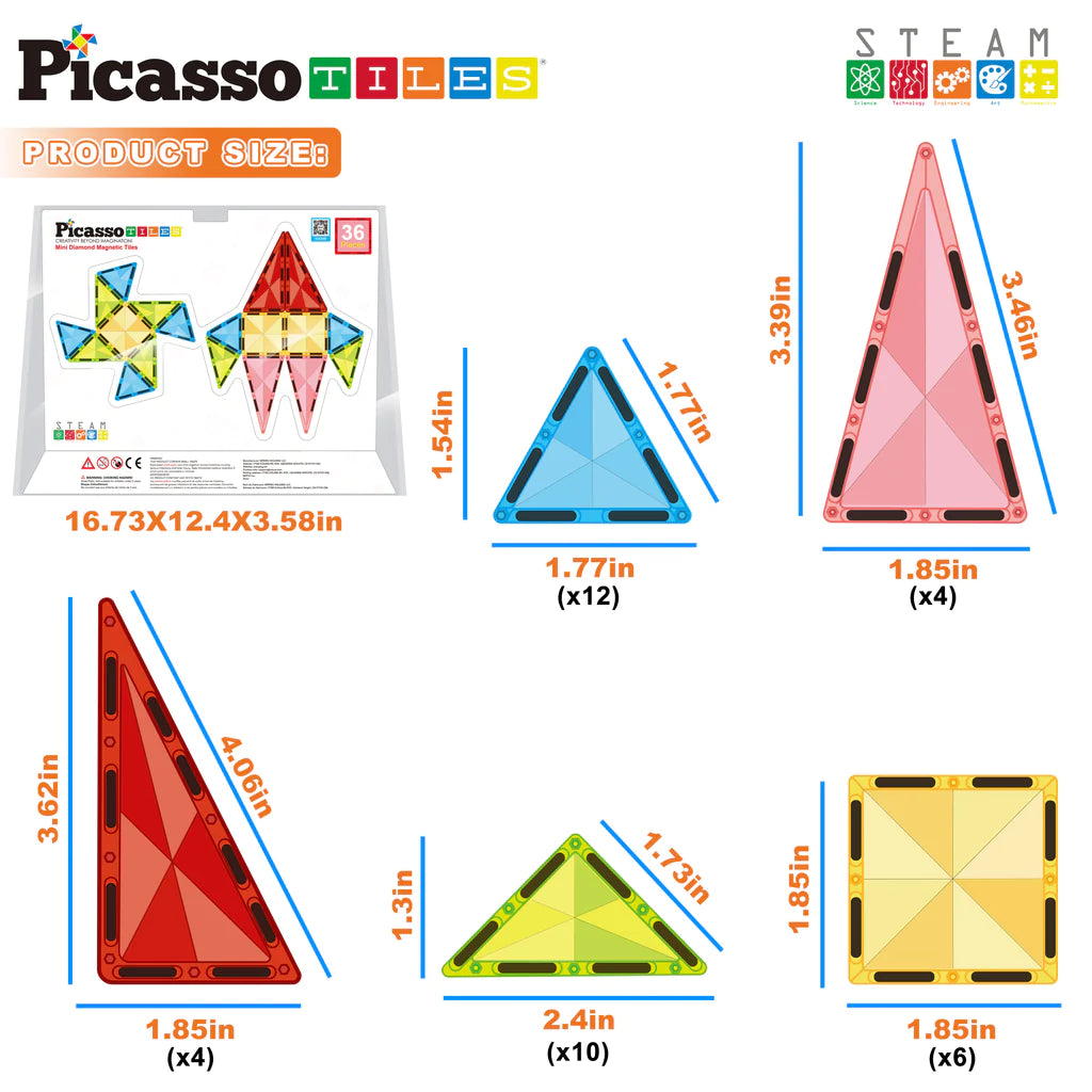 Set de 36 Piezas Mini - Bloques Magneticos