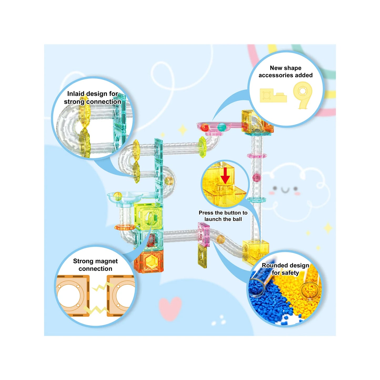 Marble Run Magnetico Mini - Set de 80 Piezas