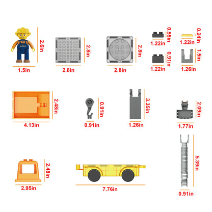 Set de 15 Piezas de Carro de Contrucción y Bloques Magneticos