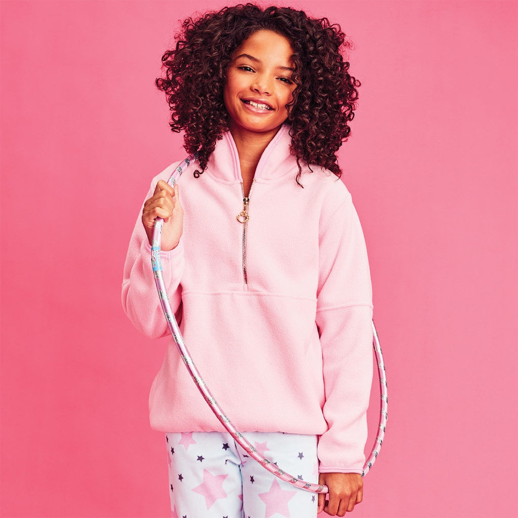 Hoodie Fleece con Zipper - Rosado