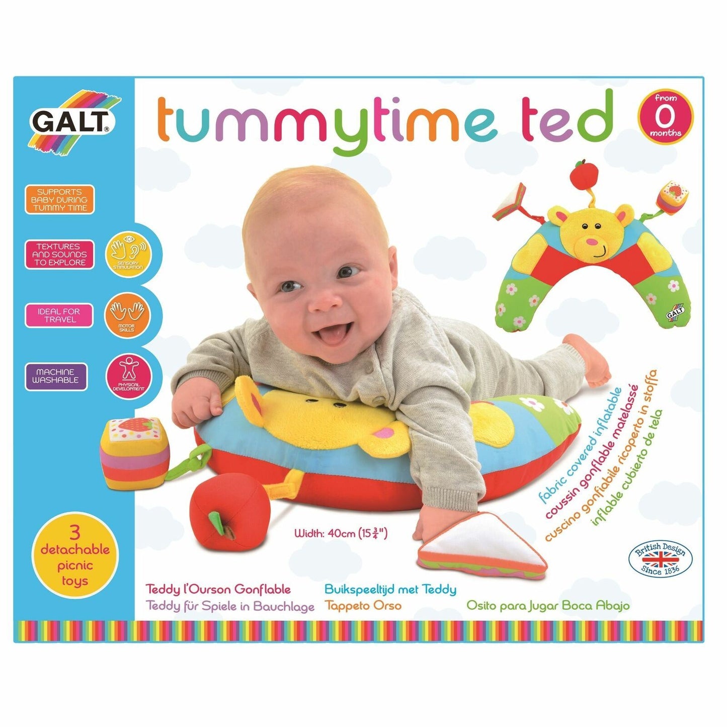 Tummy Time Ted - Almohada para Tummy Time - Disp aprox 30 Oct 2024