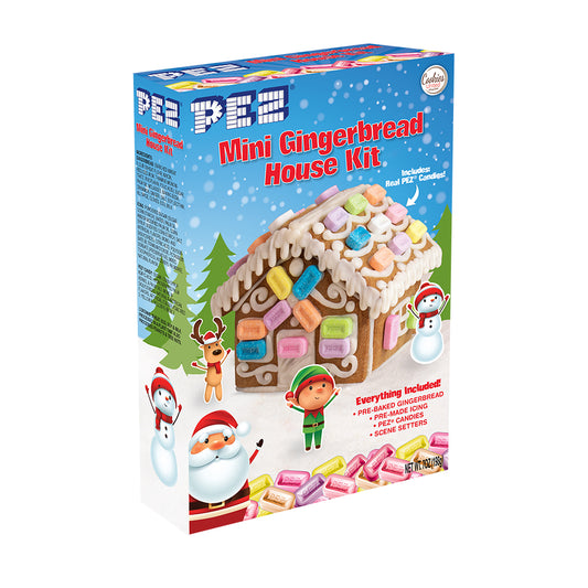 Set de Casita de Jengibre Pez Mini - Pez Mini Holiday Gingerbread House Kit