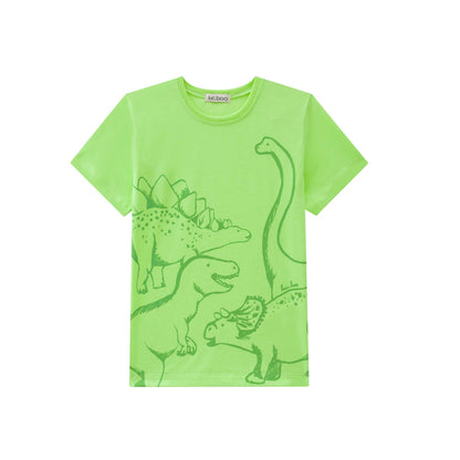 Conjunto Camisa Verde Dino y Short de Dinosaurios