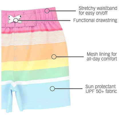 Vestido de Baño (Swim Trunks) - Rainbow Multi Stripe
