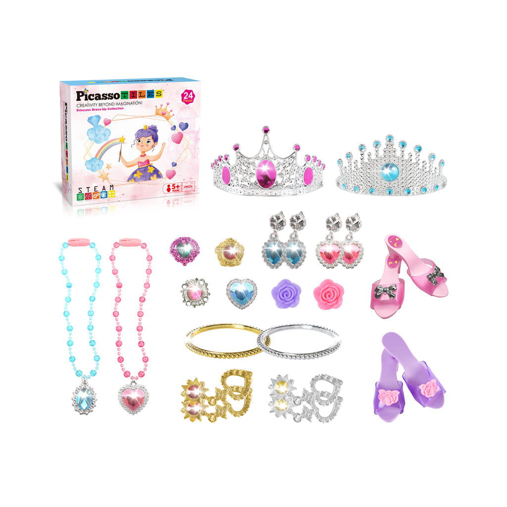 Set de 24 Piezas de Vestirse y Disfrazarse de Princesa