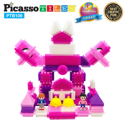 Bristle Blocks - Set de 106 Piezas Rosado