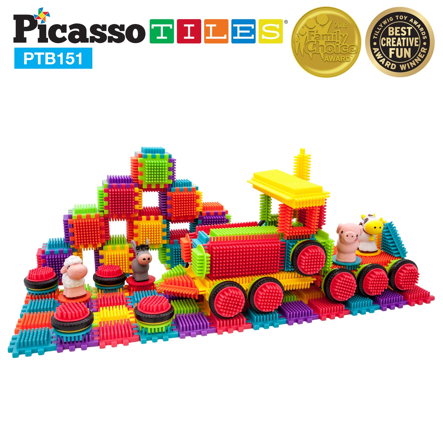 Bristle Blocks - Set de 151 Piezas de Colores Básicos