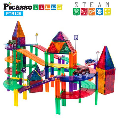 Pista de Carros Magnética - Set de 128 Piezas