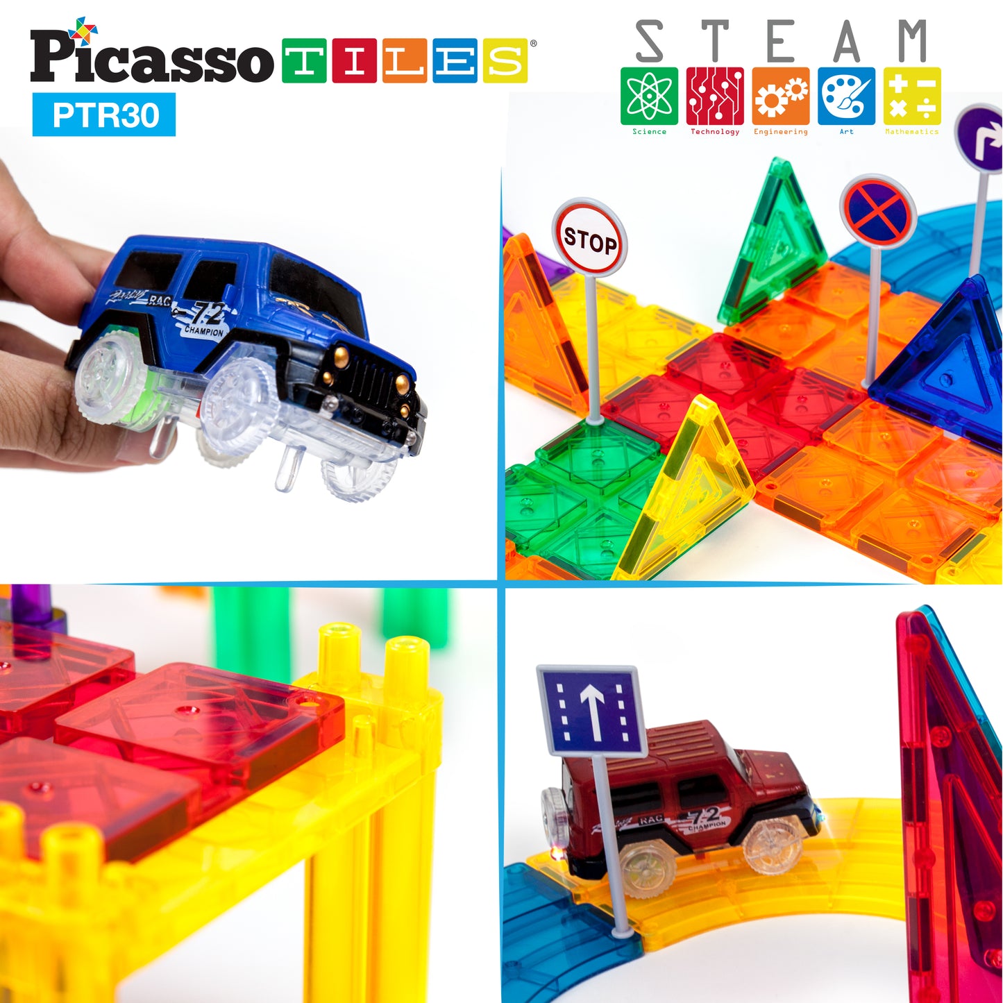 Pista de Carros Magnética - Set de 30 Piezas