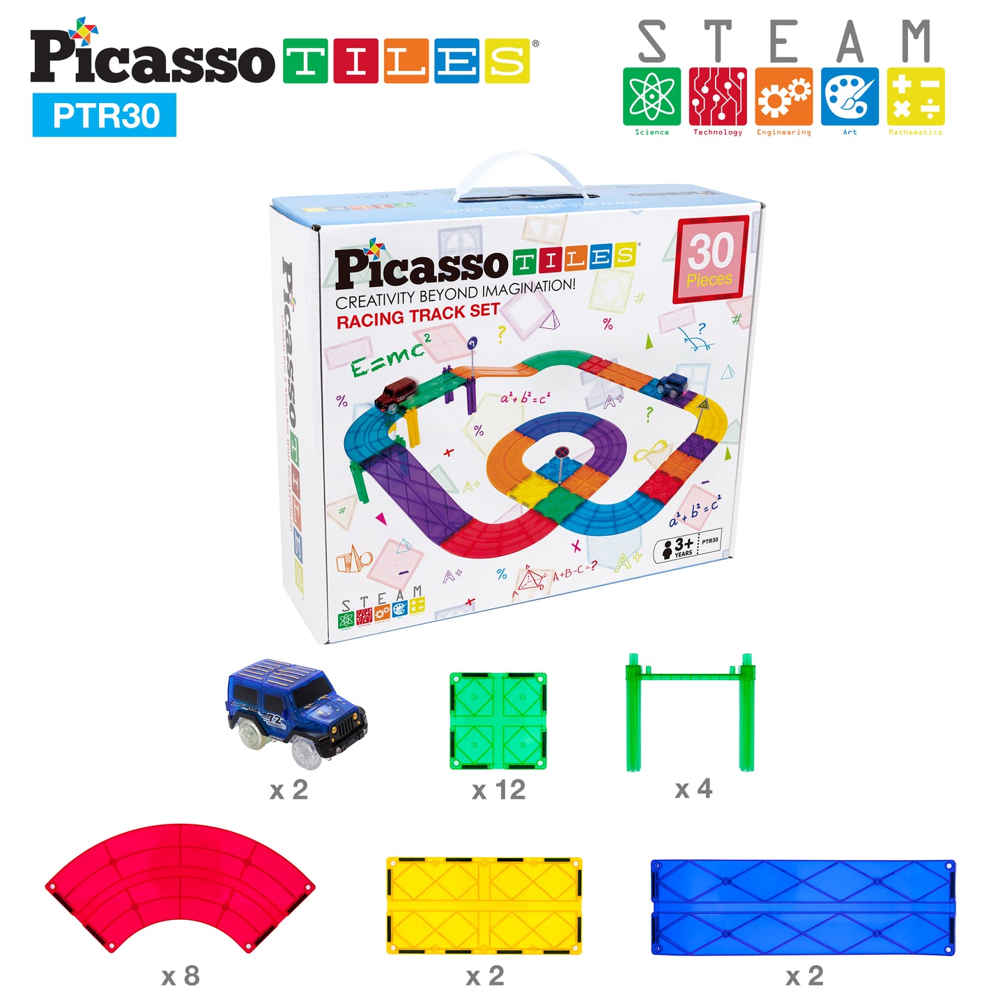 Pista de Carros Magnética - Set de 30 Piezas